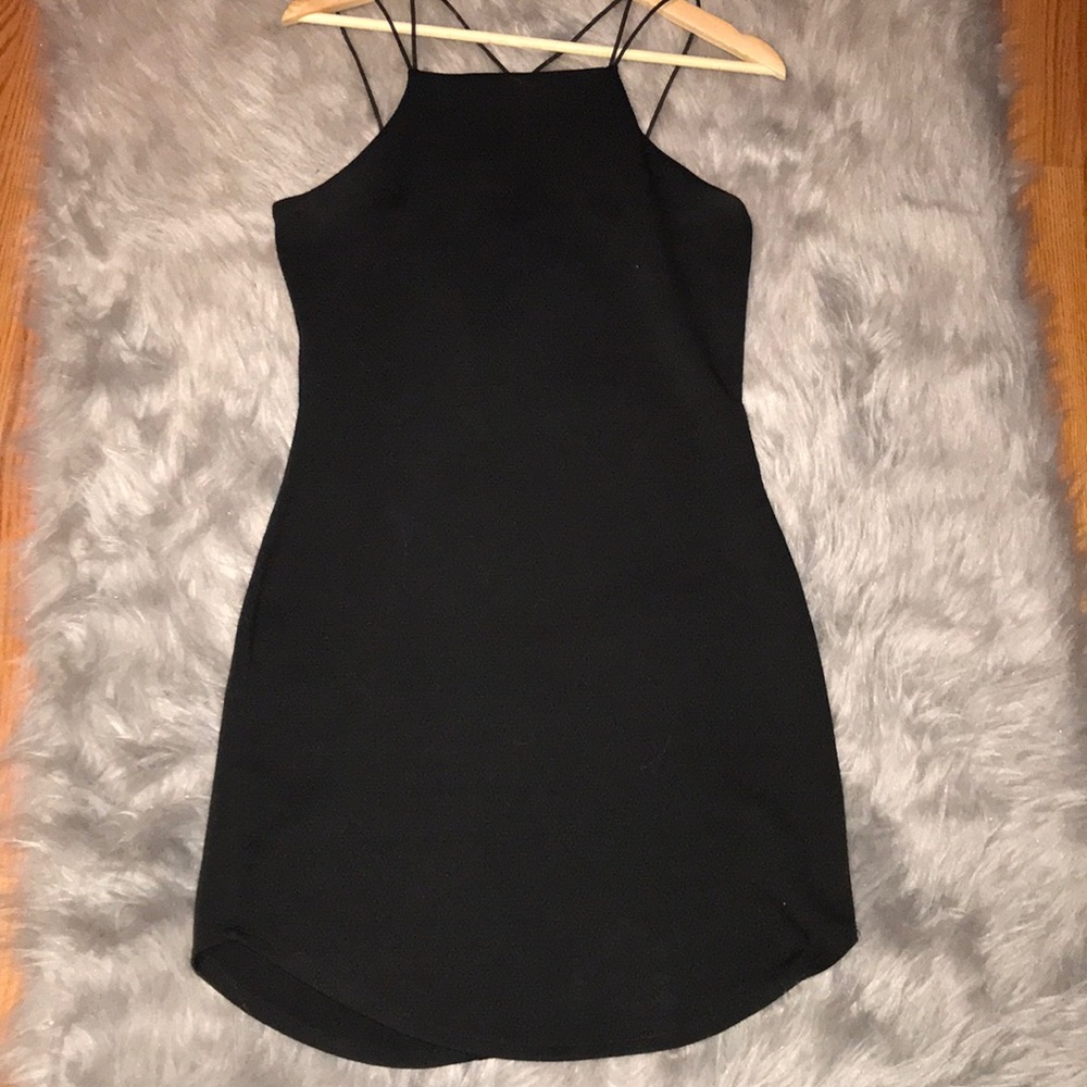 Basic black mini dress